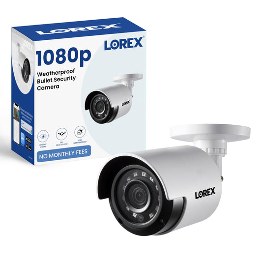 Lorex 1080p HD Bullet Security Camera | Weatherproof Outdoor CCTV Camera with 130ft Night Vision | 90° Field of View | IP66 Rated | Analog HD |