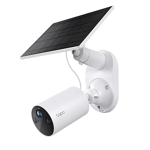 Tapo SolarCam 1080p Outdoor Wireless Security Camera - Battery Power with Solar, Person Detection, Subscription-Free Local Storage or Optional Cloud