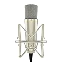 MA-67 Studio Condenser Microphone, 34mm Gold Large Diaphragm Capsule, Including Hydro Pop Filter, Metal Shock Mount, XLR Cable and Mic Bag - For Music