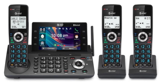 AT&T 3-Handset DECT 6.0 Cordless Home and Business Phone with Answering Machine, 5" Color Display, One-Touch Shortcut, Conference, Intercom, Smart