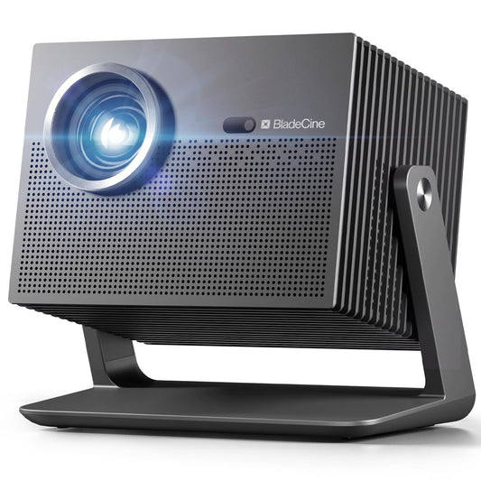 BladeCine Cube 600 Netflix Projector, 1080P Portable Projector with Wifi and Bluetooth, True ISO 600 ANSI Lumens, 360° Adjustable Gimbal Stand, Auto