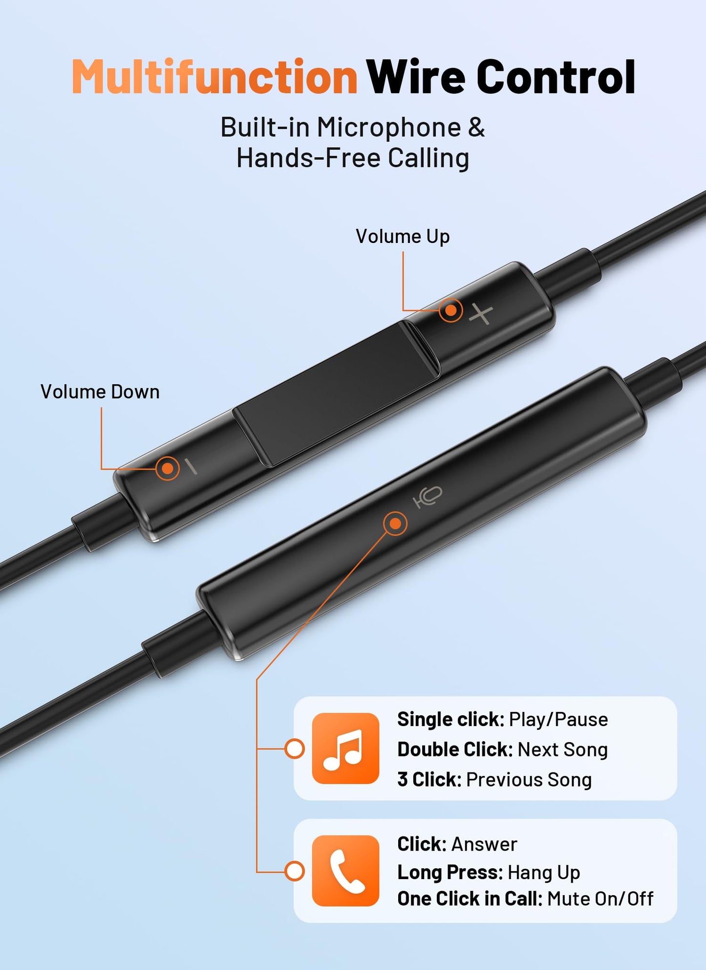 2 PACK USB C Headphones for iPhone 17 16 15, Wired Earbuds USB C with Clear Mic & Noise Reduction, Ear Buds Wired Headphones Type C Earphones