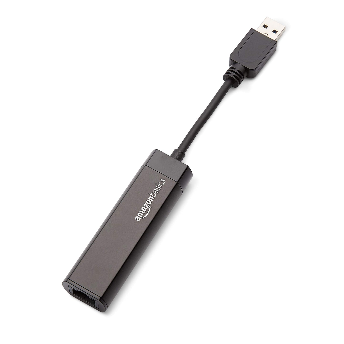 Amazon Basics USB 3.0 to 10/100/1000 Gigabit Ethernet Internet Adapter, Compatible with Windows and macOS, 10-Pack, Black