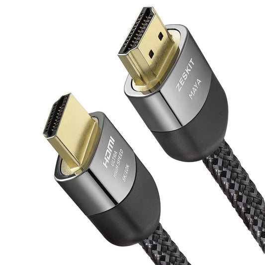 Zeskit Certified 2.1 8K HDMI Cable 48Gbps 4K120Hz Compatible with Soundbar eARC HDR10 VRR Dolby Vision Atmos HDCP 2.2 & 2.3 Gaming PS5 Xbox Series X