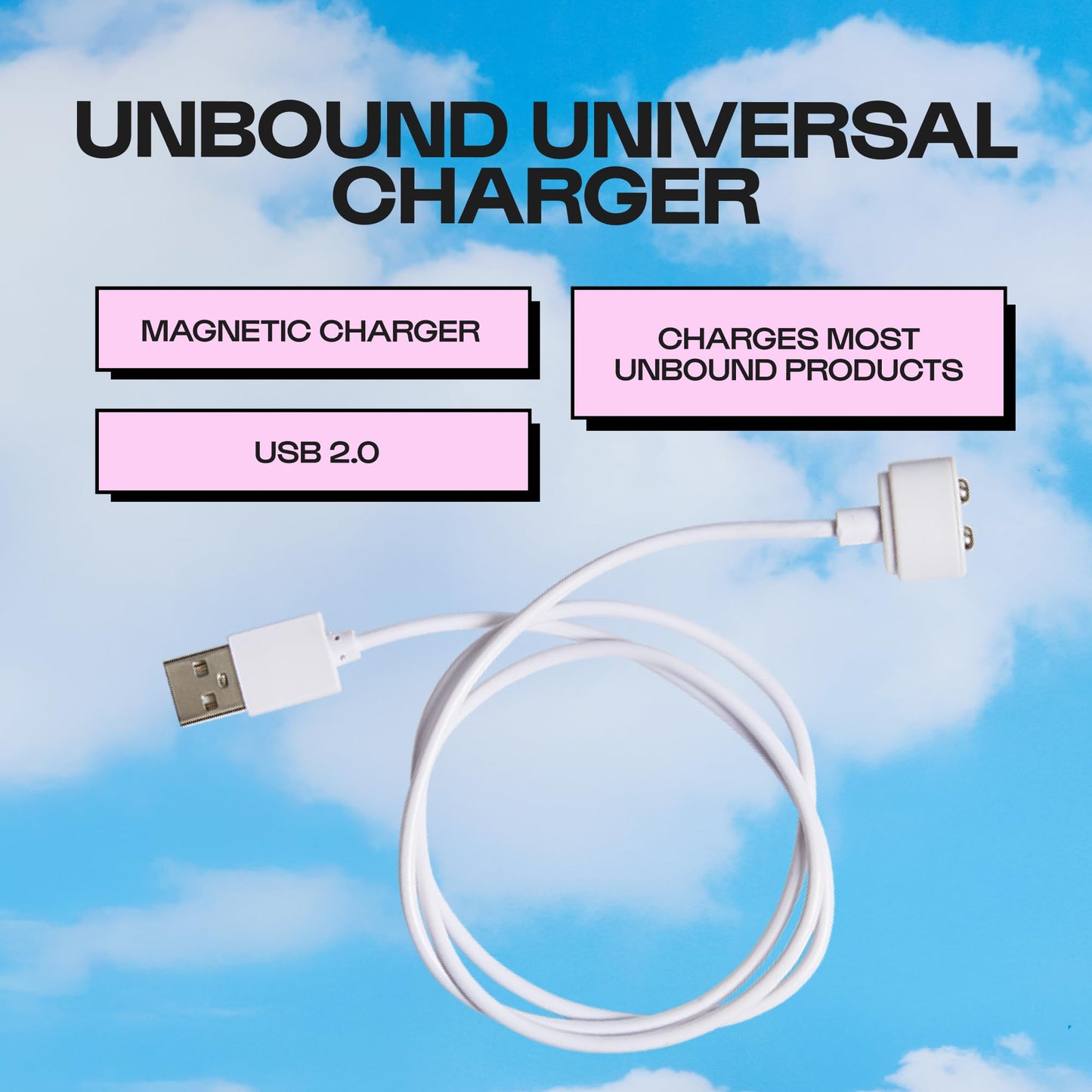 Unbound Charging Cord: Versatile Replacement Charger Only Massagers - 31 in.