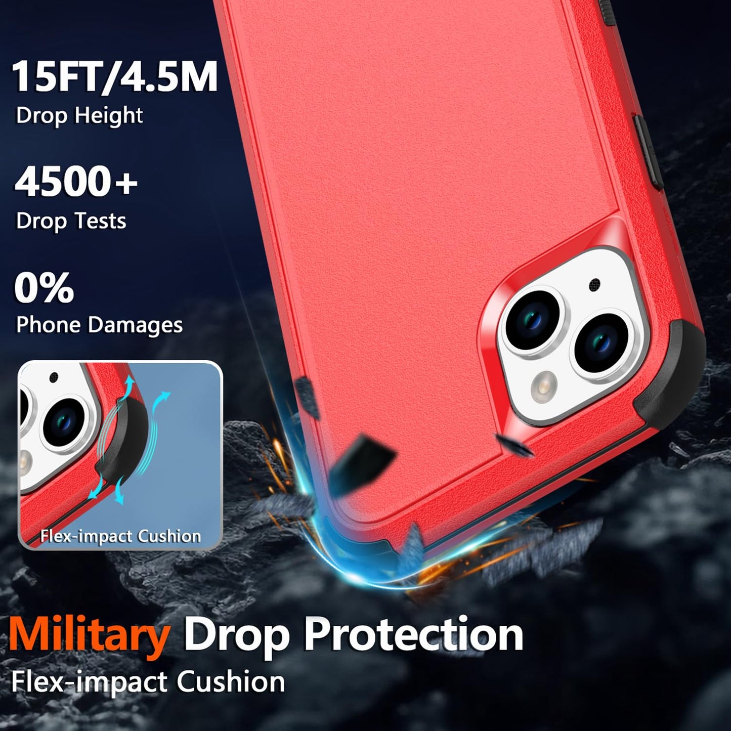 Diverbox Compatible iPhone 14 Phone Case,for iPhone 14 Magnetic Case [with Screen Protector & Camera Lens Protector ] Heavy Duty Phone Case for iPhone