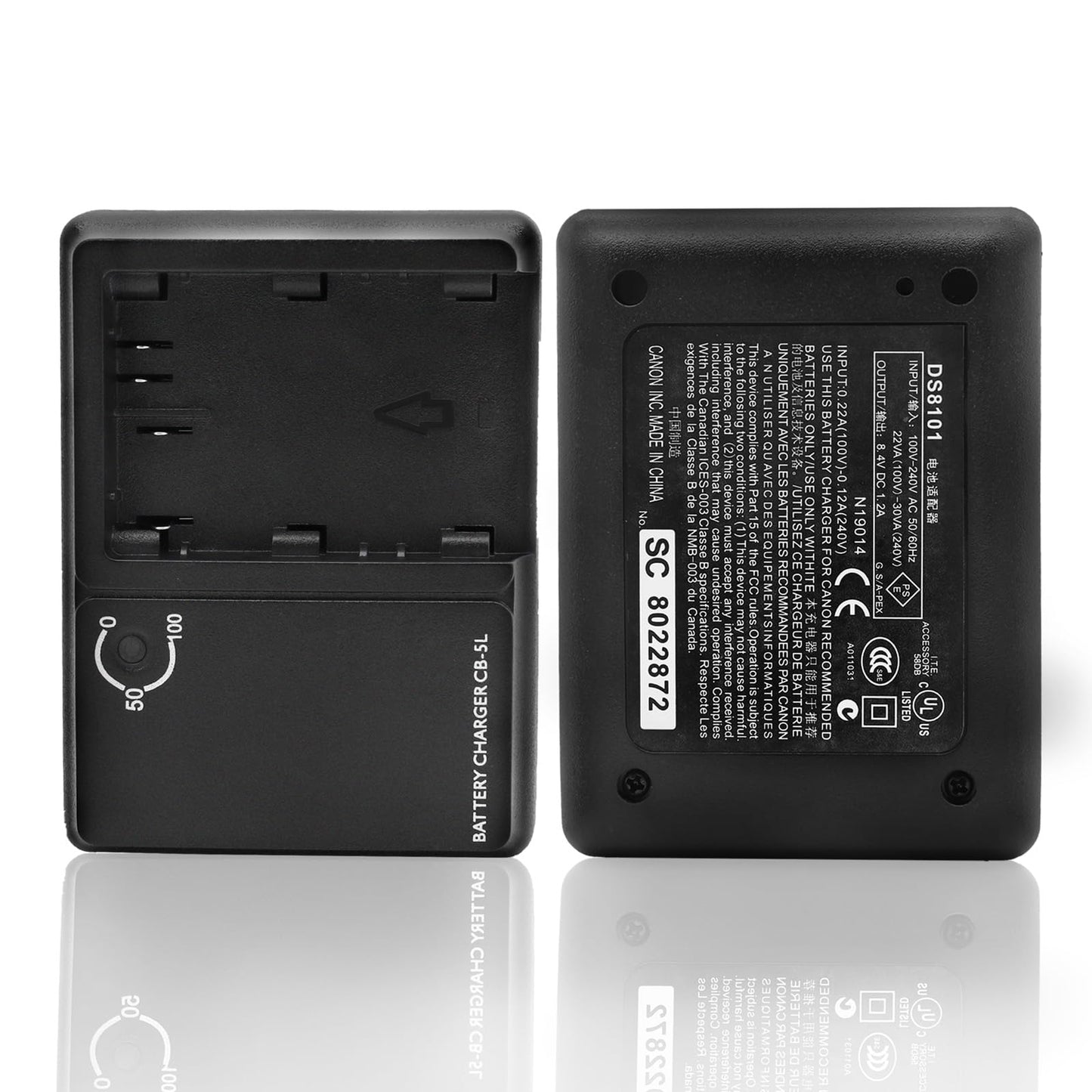 Vortiscape BP-511 BP-511A Battery Charger for Canon EOS 5D 50D 40D 30D 20D 10D Rebel G1 G2 G3 G5 G6 Pro1, Replacement for CB-5L, Fast Charging