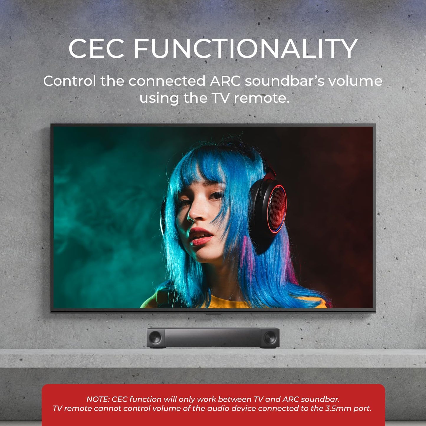 OREI DA27 HDMI ARC Audio Extractor & Downmixer - Dolby DTS 5.1 to 2-Channel Stereo Converter, HDMI ARC Pass-Through, 3.5mm Analog Output, CEC Volume
