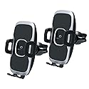 WizGear Phone Holders for Your Car, Car Air Vent Phone Mount, Car Phone Holder with Twist Lock Hook Clip for A Strong Hold to Vent, Compatible