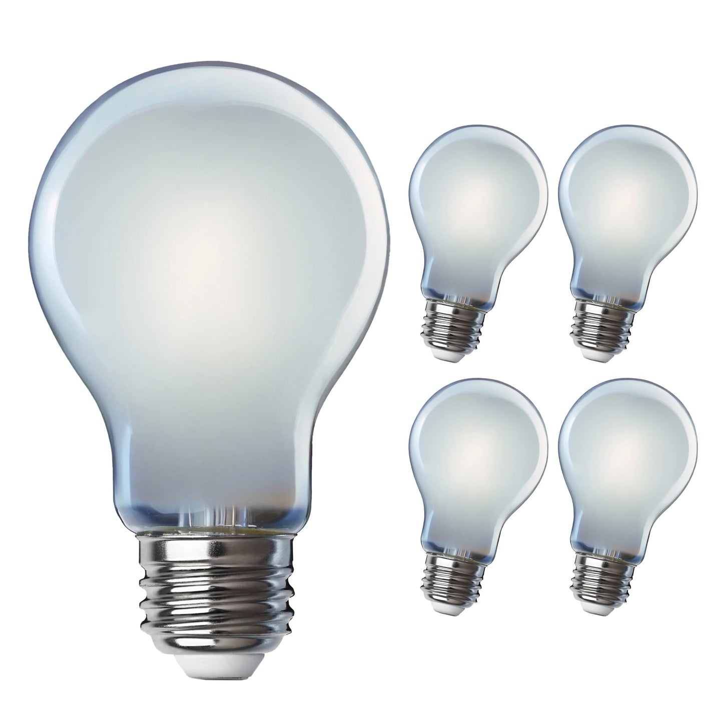 Feit Electric A19 LED Light Bulb, 60W Equivalent, Dimmable, 800 Lumens, E26 Med Base, 5000K Daylight, 90 CRI, 8.8W Standard Glass Filament Lighting