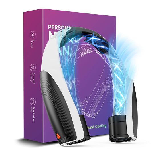 Portable Neck Fan with 6 Powerful Speeds, 8000mAh Battery Rechargeable Fan
