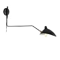 JONATHAN Y 8.5" Black/Brass Gold Retro Swing Arm LED Wall Sconce, Mid-Century Modern Iron Plug-in Light for Bedroom, Living Room, Adjustable Metal