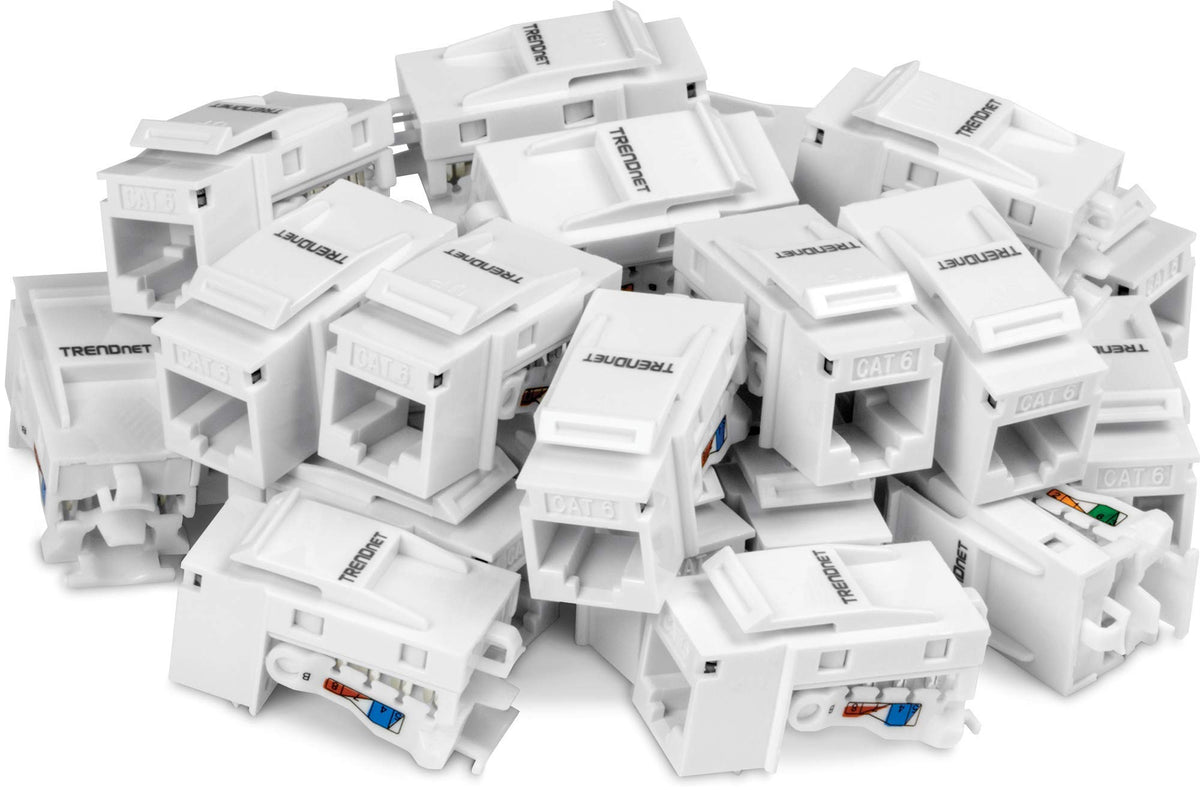 TRENDnet Cat6 Keystone Jack, 25-Pack Bundle,TC-K25C6