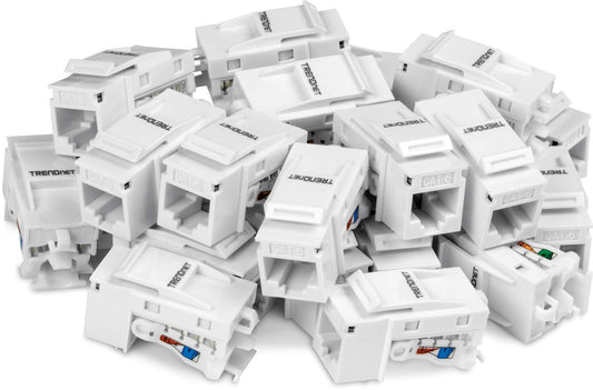 TRENDnet Cat6 Keystone Jack, 25-Pack Bundle,TC-K25C6