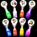 tmlfep 32Pcs Christmas Finger Lights Party Supplies Glow in the Dark Party Gift Christmas Bulk for Stocking Stuffers Xmas Stocking Stuffers Classroom