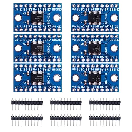 GeeekPi 6Pack TXS0108E 8 Channel Logic Level Converter Bi-Directional High Speed Full Duplex Shifter 3.3V 5V for Arduino Raspberry Pi