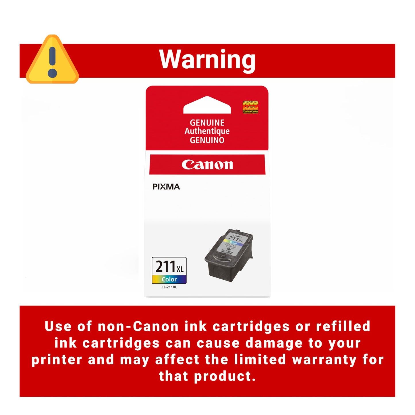 Canon CL-211 XL Genuine Color Ink Cartridge, Compatible with MX330, MP240/250/270/280/480/490/495, iP2702, MX340/350/320/410/420
