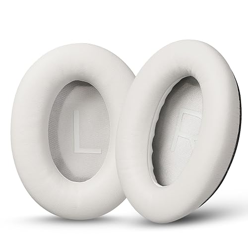 Damex Replacement Earpads for Bose QuietComfort 45/45 SE/Noise Cancelling Headphones, Updated Thickened Memory Foam, Protein Leather (White)