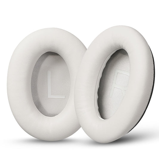 Damex Replacement Earpads for Bose QuietComfort 45/45 SE/Noise Cancelling Headphones, Updated Thickened Memory Foam, Protein Leather (White)