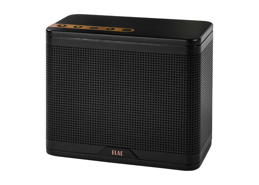 ELAC NAVA100 Portable Bluetooth Speaker, Black - 3” Full-Range Driver with Dual Passive Radiators - Up to 15 Hours of Playtime & USB-C Fast Charging