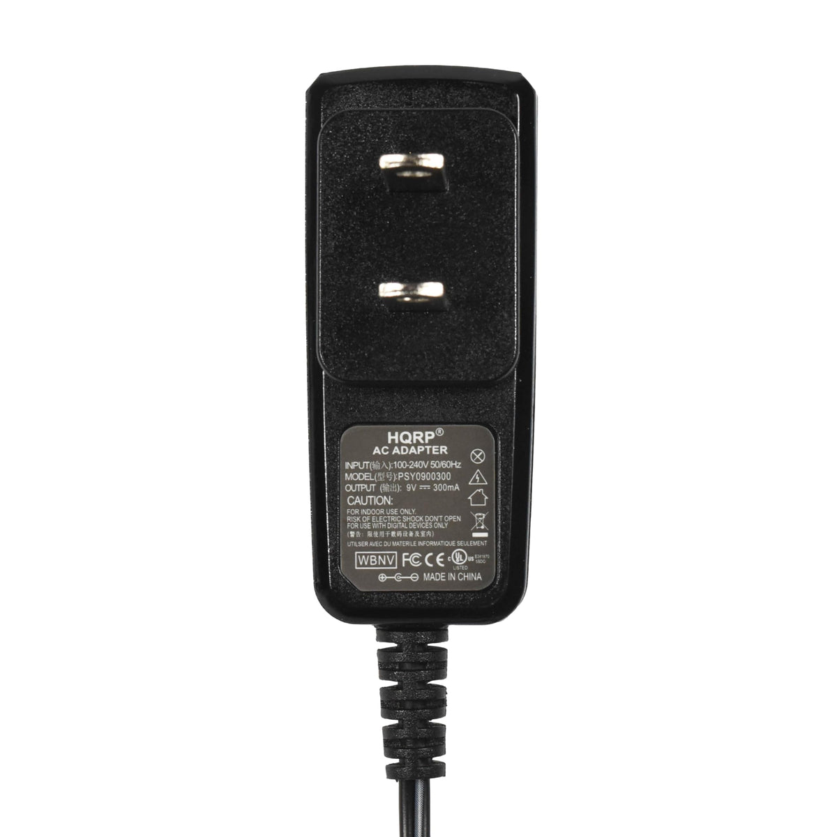HQRP AC Adapter Compatible with Zoom SAD0006D, AD0006D, AD0006, 506 II Bass, G1N, G1XN, A2 Pedal; 9V DC, 300mA; UL Listed; 1 Year Warranty