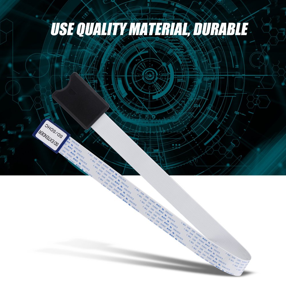 FOSA 48cm SD to SD Card Extender Extension Cable Memory Card Adapter Flexible Extender Cord Linker SDSDHCSDXC for DVD