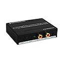 J-Tech Digital Optical SPDIF/Coaxial Digital to RCA L/R Analog Audio Converter 4x3 Switch with 3.5mm Jack Support Headphone/Speaker Outputs