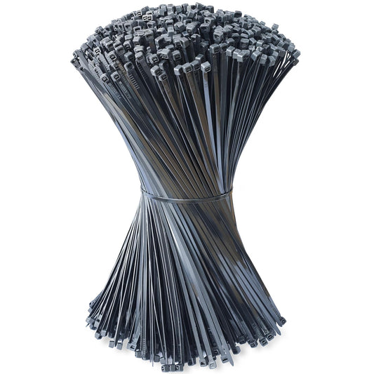 Zip Ties 14 inch 1200 Pack, Black Cable Zip Ties 50 lbs Tensile Strength Nylon Self-Locking Wire Ties Wraps for Outdoor and Indoor Use by ECRABONE