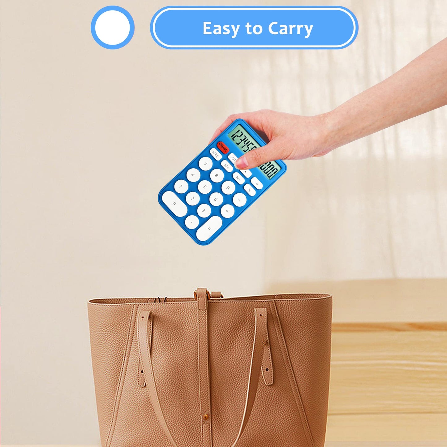 VEWINGL Standard Calculator, 12 Digit Large Display Desktop Calculator with Big Buttons for Office, School, Home & Business