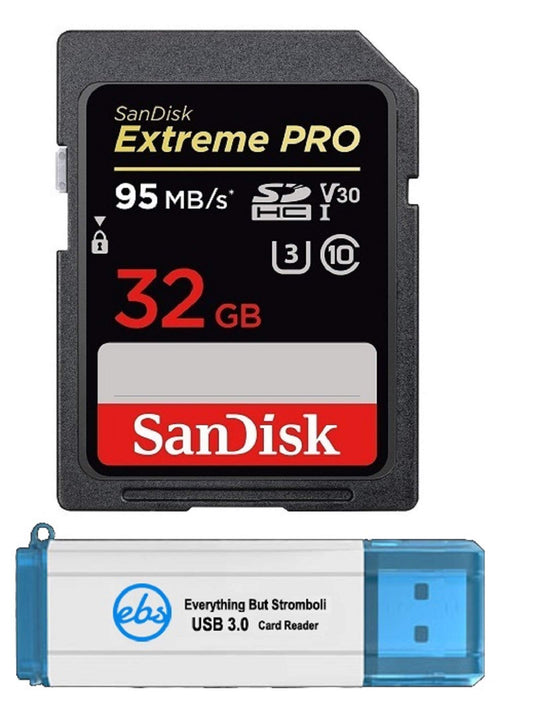 SanDisk 32GB Extreme Pro SDHC Class 10 UHS-I High Speed Memory Card for Sony a1 & Sony Alpha Series Cameras (SDSDXXG-032G-GN4IN) Bundle with (1)