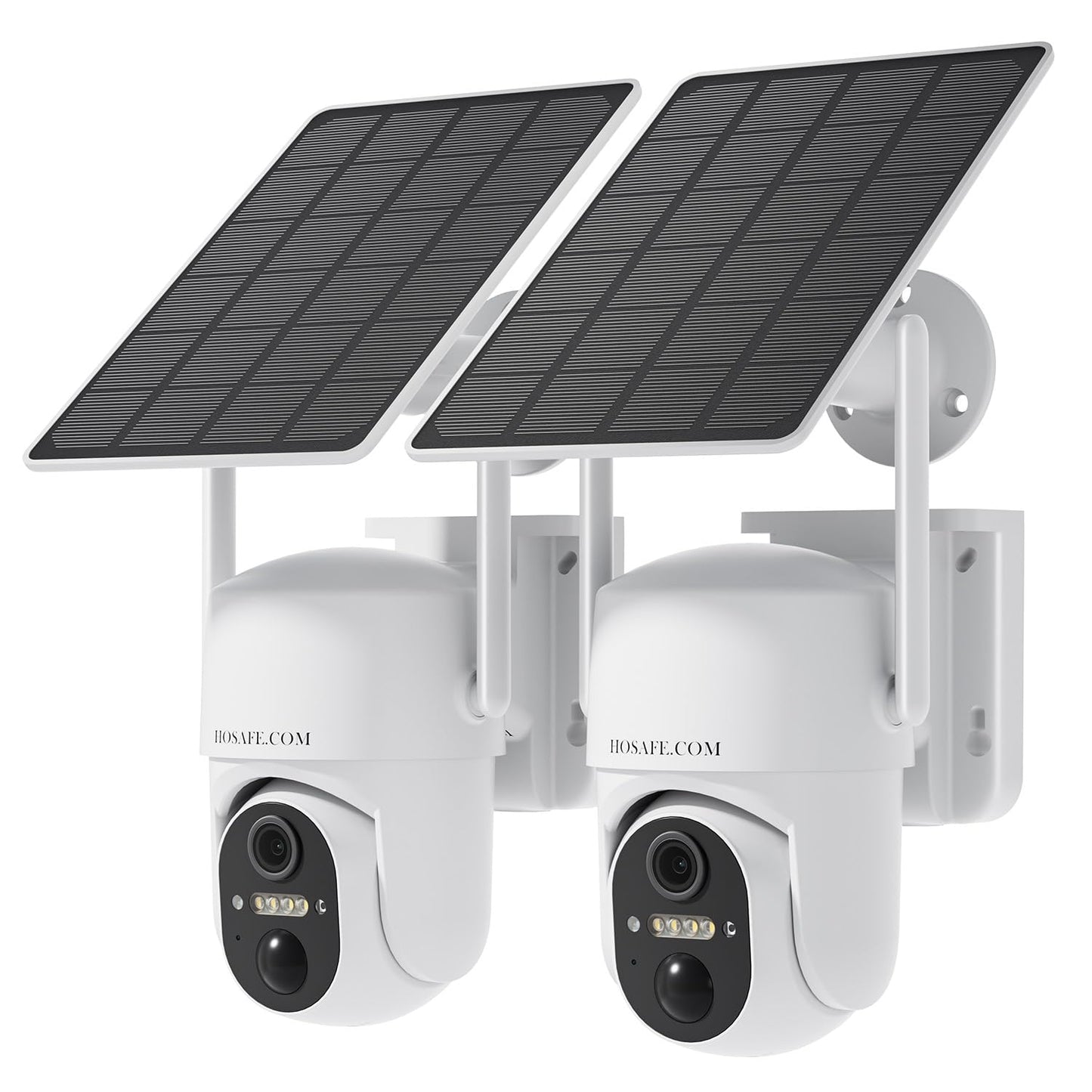 HOSAFE.COM Home Security Cameras Wireless Outdoor, Outdoor Camera Wireless WiFi, 360 Camera Solar Powered, PTZ, PIR Sensor, 2K HD Color Night Vision