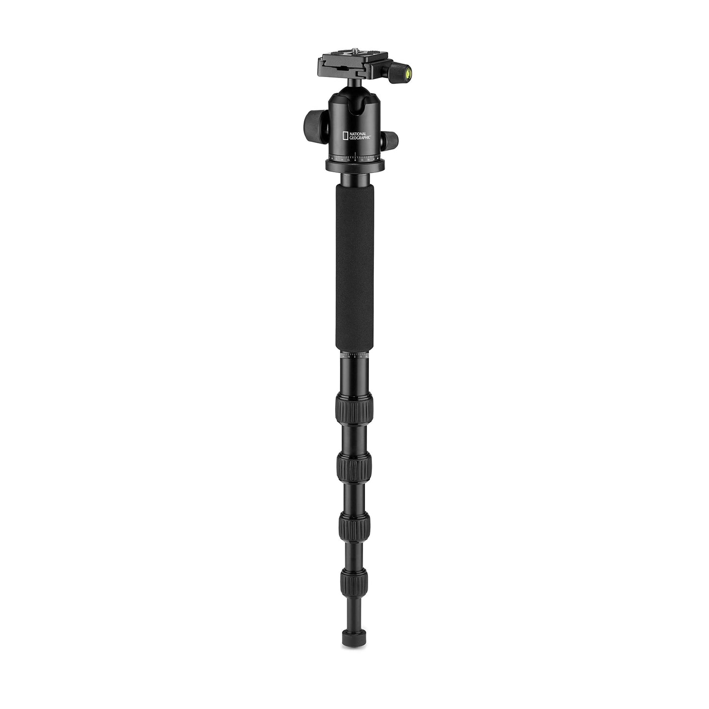 NATIONAL GEOGRAPHIC Travel Photo Tripod Kit with Monopod, Aluminium, 5-Section Legs, Twist Locks, Load up 8kg, Carrying Bag, Ball Head, Quick Release