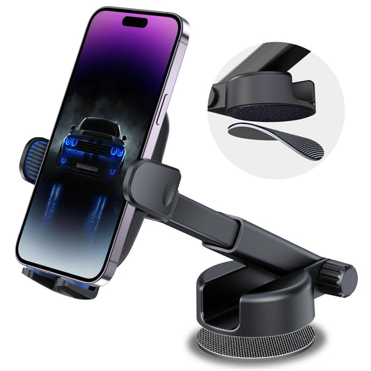 Ciencimy Phone Holder Car [Reusable Velcro Design] Universal Dashboard Windshield Phone Mount for Car,[One Finger Release],360° Rotation Car Phone