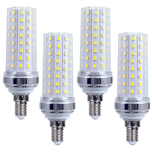 Lxcom Lighting E12 20W LED Corn Light Bulb 4 Pack - 2835 SMD 88 LEDs 180 Watt Equivalent 6500K Daylight White Candelabra LED Bulb 2000LM E12 Base