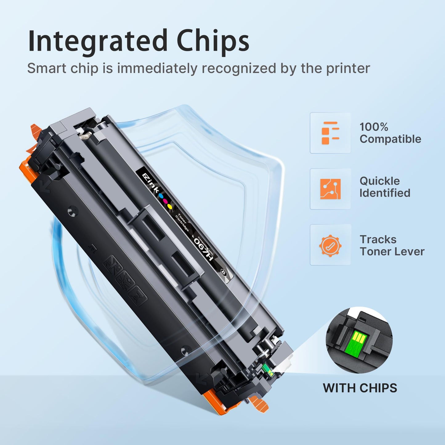 E-Z Ink Compatible 067H 067 Black Toner Cartridge Set Replacement for 067H