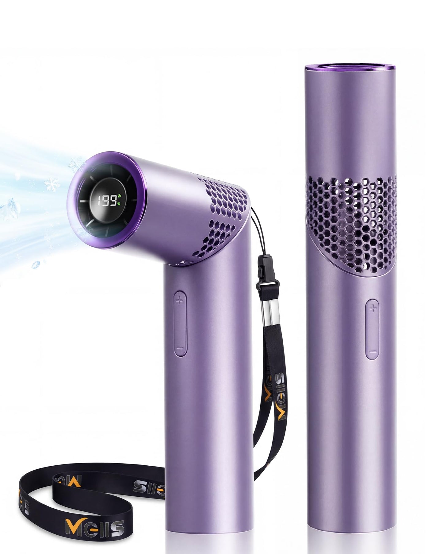 MEIIS High Speed Handheld Fan, 20000RPM Turbo, 199 Speeds, Rechargeable