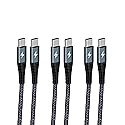Neergute USB C to USB C Cable 4ft, 3 Pack Type C to C Charger Cable Fast Charging 60W Braided C to C for iPhone 16 15 Pro Max, MacBook Pro/Air, Galaxy