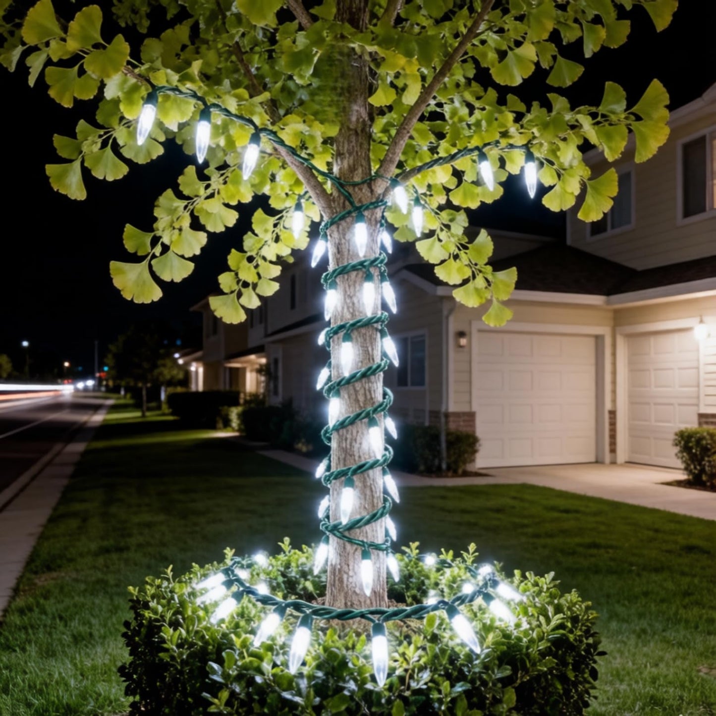 JinBest 100 LED White Christmas Lights with 35 Ft Green Wire, UL Certified and Commercial Grade LED String Lights, for Indoor Outdoor Party, Trees
