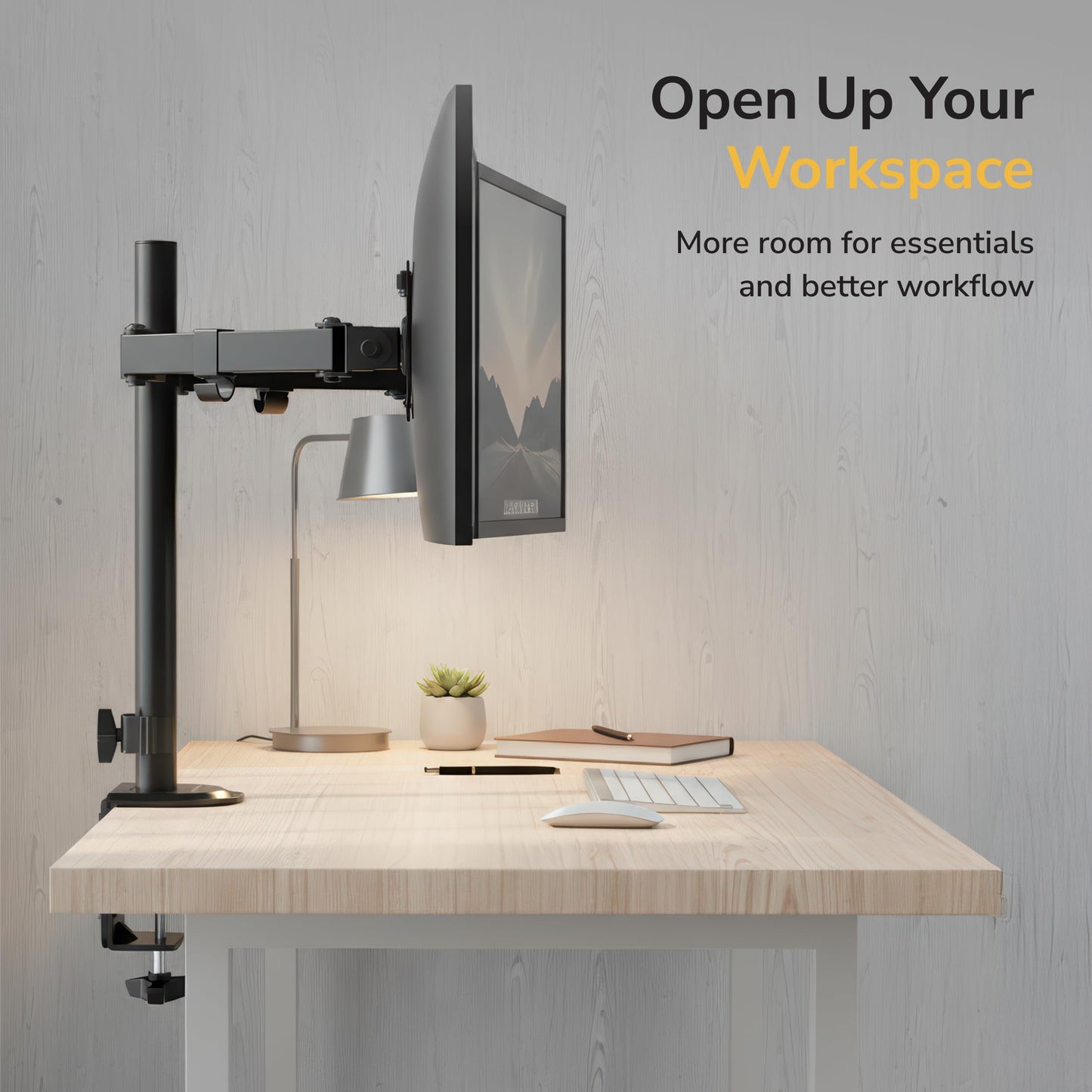 Mount-It! Dual Monitor Stand, Full Motion Desk Mount for 2 Screens up to 32” and 19.8 lbs Each, Tilt Swivel Rotate, VESA 75x75 & 100x100, Adjustable