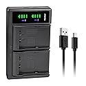 Kastar LTD2 USB Battery Charger Compatible with JVC GY-HC500 GY-HC500E, GY-HC500U GY-HC500UN, GY-HC500SPC GY-HC500SPCN, GY-HC550 GY-HC550E GY-HC550UN