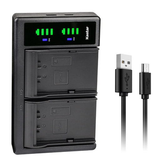 Kastar LTD2 USB Battery Charger Compatible with JVC GY-HC500 GY-HC500E, GY-HC500U GY-HC500UN, GY-HC500SPC GY-HC500SPCN, GY-HC550 GY-HC550E GY-HC550UN