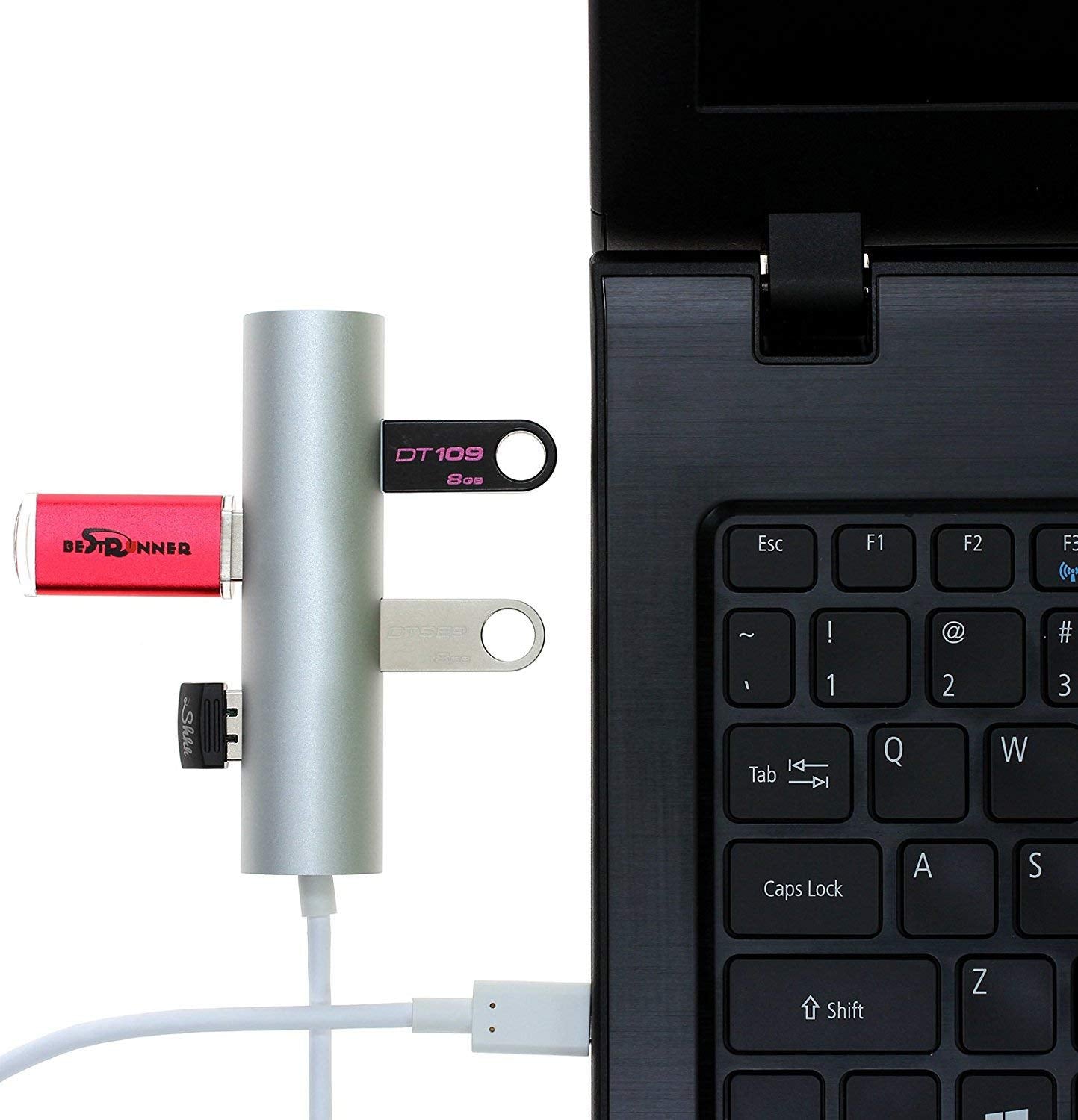 2 Pack USB C to USB 3.0 Adapters - 4 Ports + 7 Ports USB C Hubs (Type C to USB adapters) - Compatible with MacBook Pro, iPad Pro, XPS, Chromebook
