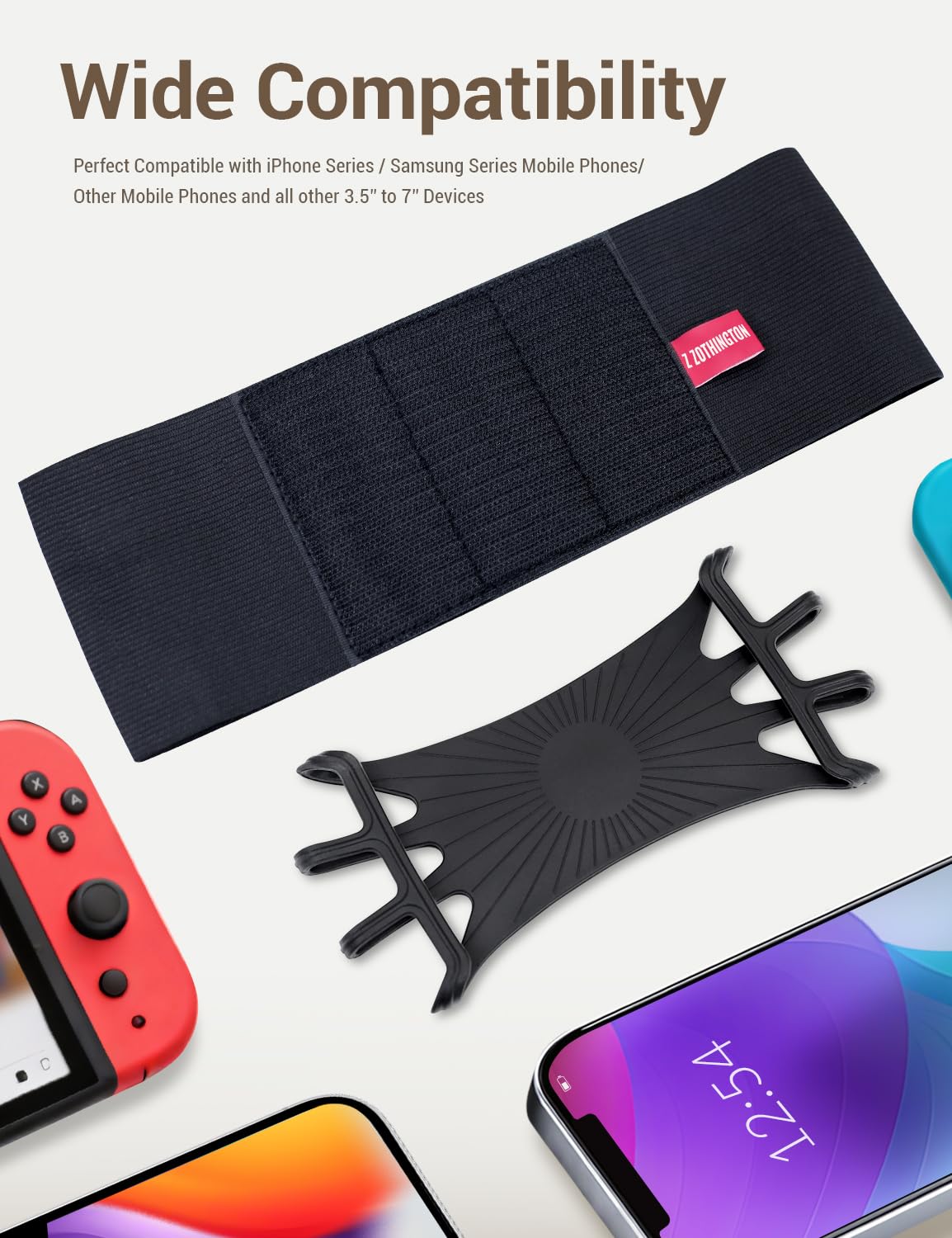 Silicone Car Phone Holder, Adjustable Phone Mount Holders for Your Car Headrest Compatible with iPhone 17 16 15 14 13 Pro Max and other 3.5 - 7 Inch