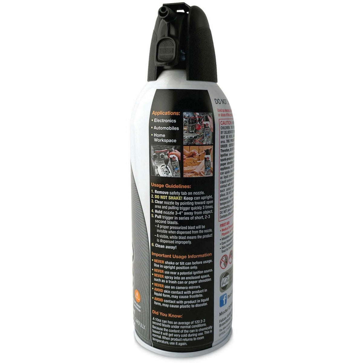 Dust-Off DPSXL Disposable Compressed Gas Duster, 10 oz Can