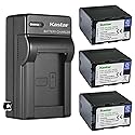 Kastar 3-Pack Battery and AC Wall Charger Replacement for JVC GY-HM600, GY-HM600E, GY-HM600EC, GY-HM620U, GY-HM650, GY-HM650U, GY-HM650SC, GY-HM660U