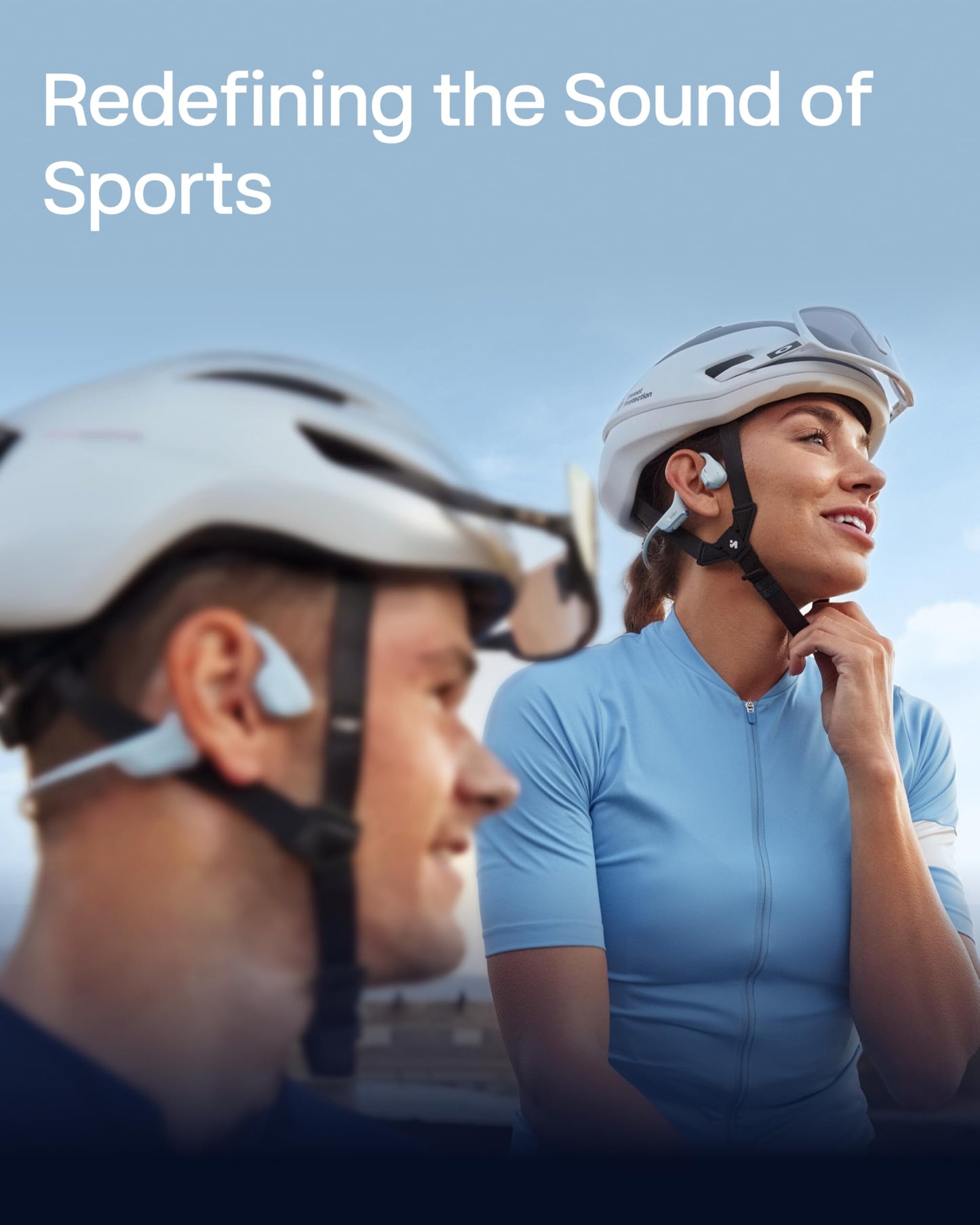 SHOKZ OpenRun Pro 2 Bone Conduction Bluetooth Sport Headphones, Blue