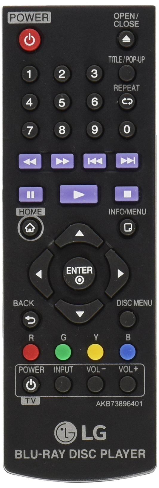 LG AKB73896401 Remote Control