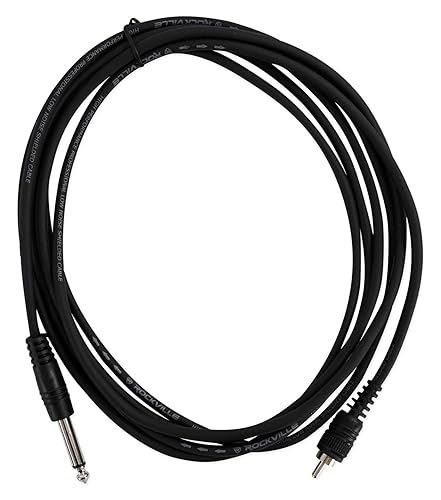 Rockville RCQ10 1/4" TS to RCA 10ft Cable, 100% OFC Copper, Durable PVC Jacket, Low Noise, High Signal Clarity, for Studio and Home Audio