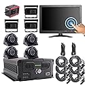 JOINLGO 8 Channel 1080P AHD Mobile Vehicle Car DVR MDVR Video Recorder Kit with 8pcs Side Rear Back View IR Car Camera 10" Touchscreen for Fleet Truck
