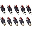 MATTOX 10 Packs Phono RCA Female and Male Combo, Wire Cable to Audio Male and Female AV 2 Screw Terminal Female Video Audio Spring Press Type Balun